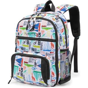 imageNautica Backpack for Kids  Kindergarten Elementary Children Backpack  16quot Tall  GraffitiSailboats