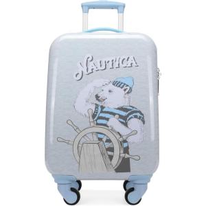 imageNautica Kids Luggage  18quot Airline Approved Rolling Hardside Upright Carryon Suitcase with Wheels Pastel ShellPolar Voyage