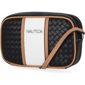 imageNautica Womens Candid Camera Adjustable Crossbody BagBlack Woven