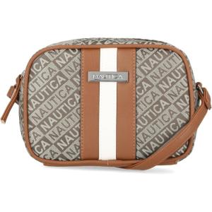 imageNautica Womens Candid Camera Adjustable Crossbody BagKhaki Lakeside Jacquard