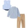 imageNautica Baby Boys 4Piece Suit Set with Dress Shirt Vest Pants and Bow TieFlag Blue