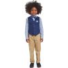 imageNautica Baby Boys 4Piece Suit Set with Dress Shirt Vest Pants and Bow TieFlag Blue