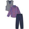 imageNautica Baby Boys 4Piece Suit Set with Dress Shirt Vest Pants and Bow TieNavy Twill