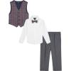 imageNautica Baby Boys 4Piece Suit Set with Dress Shirt Vest Pants and Bow TieRoasted Rouge