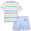 imageNautica Boys 2pc Polo Short SetStripesLight Blue
