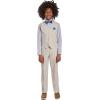 imageNautica Boys 4Piece Formal Suit Set with Vest Pants Collared Dress Shirt and TieSilver Birch