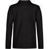 imageNautica Boys School Uniform Long Sleeve Polo Shirt Button Closure Comfortable Breathable FabricBlack