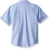 imageNautica Boys School Uniform Short Sleeve ButtonDown Oxford Shirt Chest Pocket Breathable FabricBlue