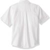 imageNautica Boys School Uniform Short Sleeve ButtonDown Oxford Shirt Chest Pocket Breathable FabricWhite