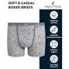 imageNautica Boys Stretch Performance Boxer Briefs 36 Pack  Breathable Underwear for Boys 618Flag Icon PrintDeep NavyStripe3pk
