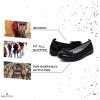 imageNautica Girls Dress Slip On Ballerina Flats  Mary Jane Ballet Fashion Shoes for Toddlers Little Kids and Big Kids  Lightweight ampamp ComfortableBlack Bow