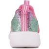 imageNautica Girls SlipOn Sneaker  Athletic Running Kids Shoe for Walking Running Tennis and Sports ToddlerLittle KidDark Rainbow Holograph