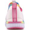 imageNautica Girls SlipOn Sneaker  Athletic Running Kids Shoe for Walking Running Tennis and Sports ToddlerLittle KidWhite Bright Rainbow