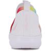 imageNautica Girls SlipOn Sneaker  Athletic Running Kids Shoe for Walking Running Tennis and Sports ToddlerLittle KidWhite Rainbowpierce