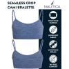 imageNautica Girls Training Bra  3 Pack6 Pack Seamless Padded Bralette Underwear for Girls with Removable Pads Sizes SXLPowder BlueScript WhiteOxford Blue3pk