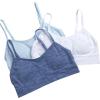 imageNautica Girls Training Bra  3 Pack6 Pack Seamless Padded Bralette Underwear for Girls with Removable Pads Sizes SXLPowder BlueScript WhiteOxford Blue3pk