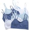 imageNautica Girls Training Bra  3 Pack6 Pack Seamless Padded Bralette Underwear for Girls with Removable Pads Sizes SXLPowder BlueScript WhiteOxford Blue6pk