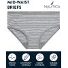 imageNautica Girls Underwear Briefs  5 Pack Comfort Stretch MidWaist Breathable Cotton Underwear Panties for Girls 412Yarn StripeWhiteDusty PinkTeal SuedeTeal Floral
