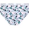 imageNautica Girls Underwear Briefs  5 Pack Comfort Stretch MidWaist Breathable Cotton Underwear Panties for Girls 412Yarn StripeWhiteDusty PinkTeal SuedeTeal Floral