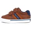 imageNautica Kids Double Strap Sneakers  Casual Athletic Shoes for Boys and Girls  Durable and Comfortable Fit for Toddlers and Little KidsTan Navyadish
