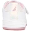 imageNautica Kids Double Strap Sneakers  Casual Athletic Shoes for Boys and Girls  Durable and Comfortable Fit for Toddlers and Little KidsWhite Iridescentstafford