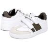 imageNautica Kids Double Strap Sneakers  Casual Athletic Shoes for Boys and Girls  Durable and Comfortable Fit for Toddlers and Little KidsWhite Olivescott