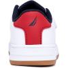 imageNautica Kids Double Strap Sneakers  Casual Athletic Shoes for Boys and Girls  Durable and Comfortable Fit for Toddlers and Little KidsWhite Red Gumstafford