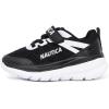 imageNautica Kids Fashion Sneaker Athletic Running Shoe with One Strap Boys  GirlsToddlerLittle KidBlack Whitemorris