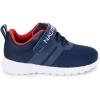 imageNautica Kids Fashion Sneaker Athletic Running Shoe with One Strap Boys  GirlsToddlerLittle KidNavy White