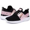 imageNautica Kids Girls Metallic Fashion Sneaker LaceUp Athletic Running Shoe I kappil I Big Kid  Little Kid  ToddlerPink Metallic Black