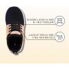 imageNautica Kids Girls Metallic Fashion Sneaker LaceUp Athletic Running Shoe I kappil I Big Kid  Little Kid  ToddlerRose Gold Black