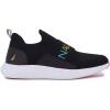 imageNautica Youth Girls SlipOn Athletic Sneakers  Stylish Running and Tennis Shoes for Little and Big KidsBlack Rainbow Metallic