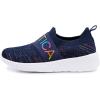 imageNautica Youth Girls SlipOn Athletic Sneakers  Stylish Running and Tennis Shoes for Little and Big KidsNavy Rainbow
