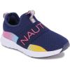 imageNautica Youth Girls SlipOn Athletic Sneakers  Stylish Running and Tennis Shoes for Little and Big KidsTuvanavy Rainbow