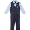 imageNautica Baby Boys 4Piece Suit Set with Dress Shirt Vest Pants and Bow TieTanzanite