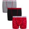 Red Print/Black/Stripe- 3pk