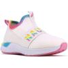 imageNautica Girls SlipOn Sneaker  Athletic Running Kids Shoe for Walking Running Tennis and Sports ToddlerLittle KidWhite Bright Rainbow