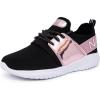 imageNautica Kids Girls Metallic Fashion Sneaker LaceUp Athletic Running Shoe I kappil I Big Kid  Little Kid  ToddlerPink Metallic Black