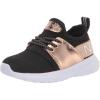 imageNautica Kids Girls Metallic Fashion Sneaker LaceUp Athletic Running Shoe I kappil I Big Kid  Little Kid  ToddlerRose Gold Black