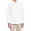 imageNautica Young Mens School Uniform Long Sleeve Performance Oxford ButtonDown ShirtWhite