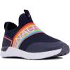 imageNautica Youth Girls SlipOn Athletic Sneakers  Stylish Running and Tennis Shoes for Little and Big KidsAlois Saganavy Rainbow Elastic