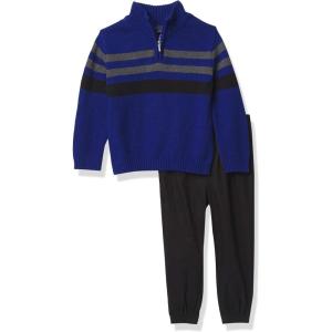 imageNautica Boys 2Piece Quarter Zip Pullover Sweater and Pants SetAcademy Blue