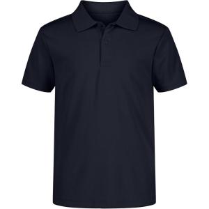 imageNautica Boys School Uniform Short Sleeve Polo Shirt Button Closure Moisture Wicking Performance MaterialNavy