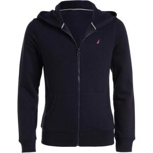 imageNautica Girls Fleece FullZip Hoodie SweatshirtNavy