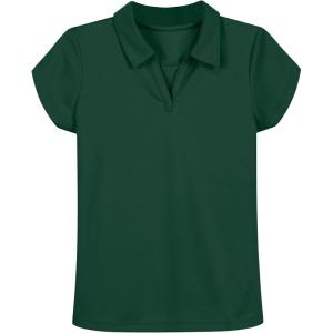 imageNautica Girls Short Sleeve Performance PoloForest Green