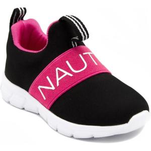 imageNautica Girls SlipOn Sneaker  Athletic Running Kids Shoe for Walking Running Tennis and Sports ToddlerLittle KidBlackPink