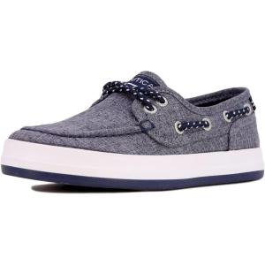 imageNautica Kids Casual Boat Shoe Loafers  School Shoes for Boys ToddlerLittle KidBig KidNavy Heather