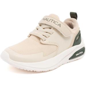 imageNautica Kids Fashion Sneaker Athletic Running Shoe with One Strap Boys  GirlsToddlerLittle KidBone Olivesawyer