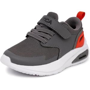 imageNautica Kids Fashion Sneaker Athletic Running Shoe with One Strap Boys  GirlsToddlerLittle KidGrey Orangesawyer