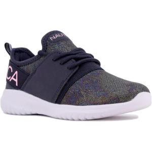 imageNautica Kids Girls Metallic Fashion Sneaker LaceUp Athletic Running Shoe I kappil I Big Kid  Little Kid  ToddlerNavy Oil Slick Mesh